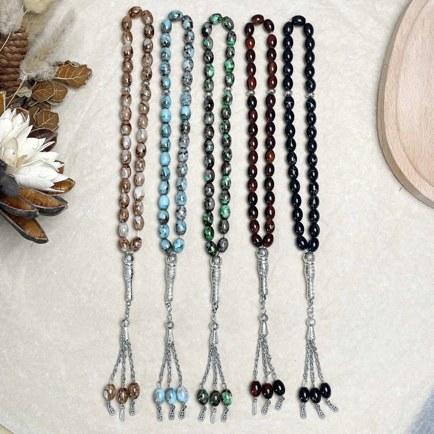 Brazalete de cuentas de oración Tasbih, cuentas de oración musulmana islámica, contador Tasbeeh, cuentas de Rosario Zikr, pulseras de meditación Masbaha para mujeres y hombres