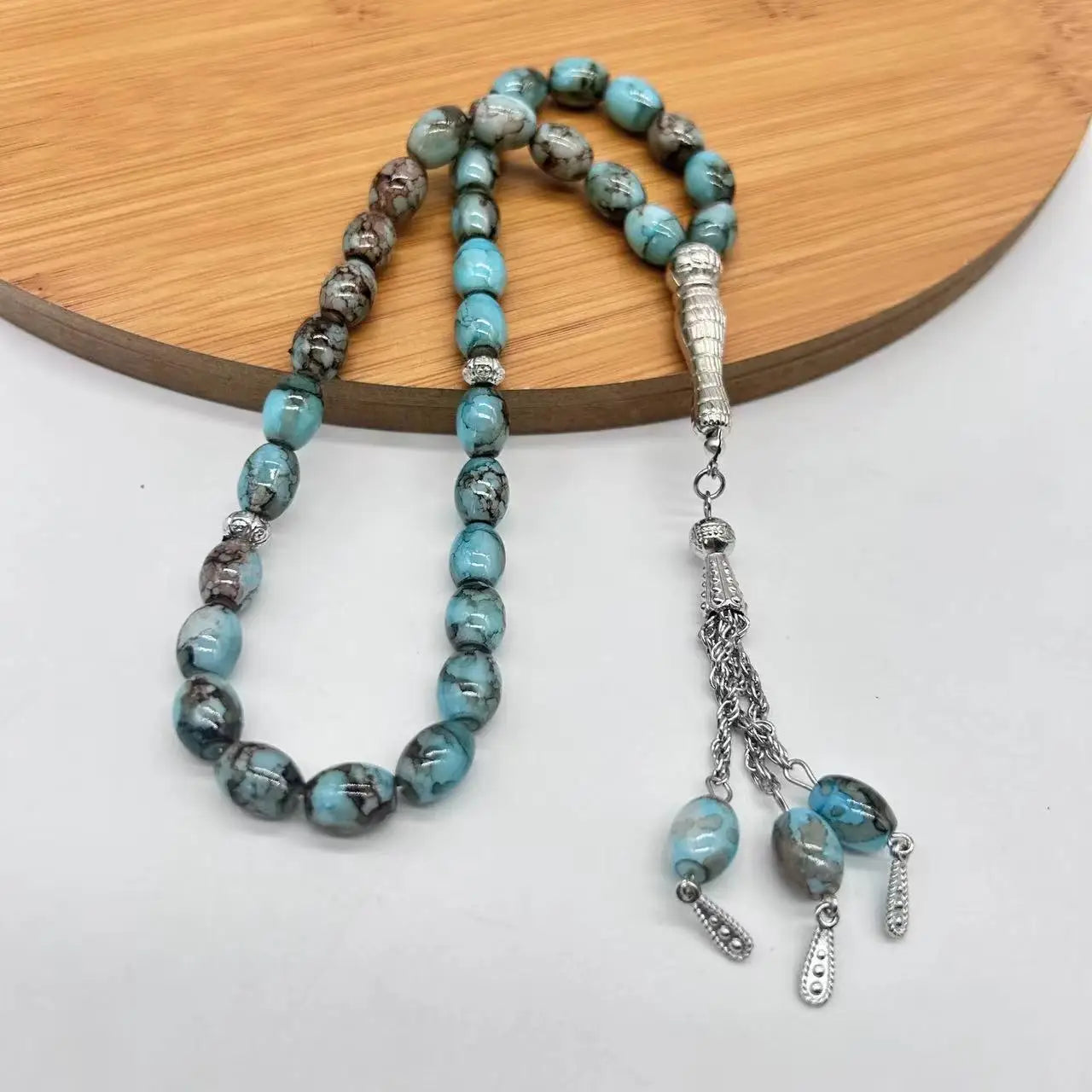 Brazalete de cuentas de oración Tasbih, cuentas de oración musulmana islámica, contador Tasbeeh, cuentas de Rosario Zikr, pulseras de meditación Masbaha para mujeres y hombres
