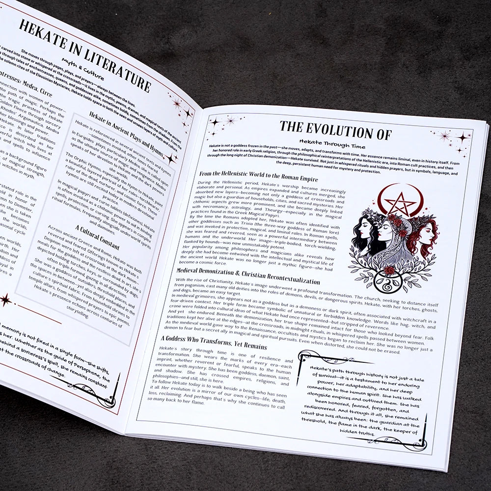 Hekate Volumen 2 Edición Guía de grimoire devocional de 36 páginas para rituales de brujería Incantes y libro de juegos de cartas lunares La luna