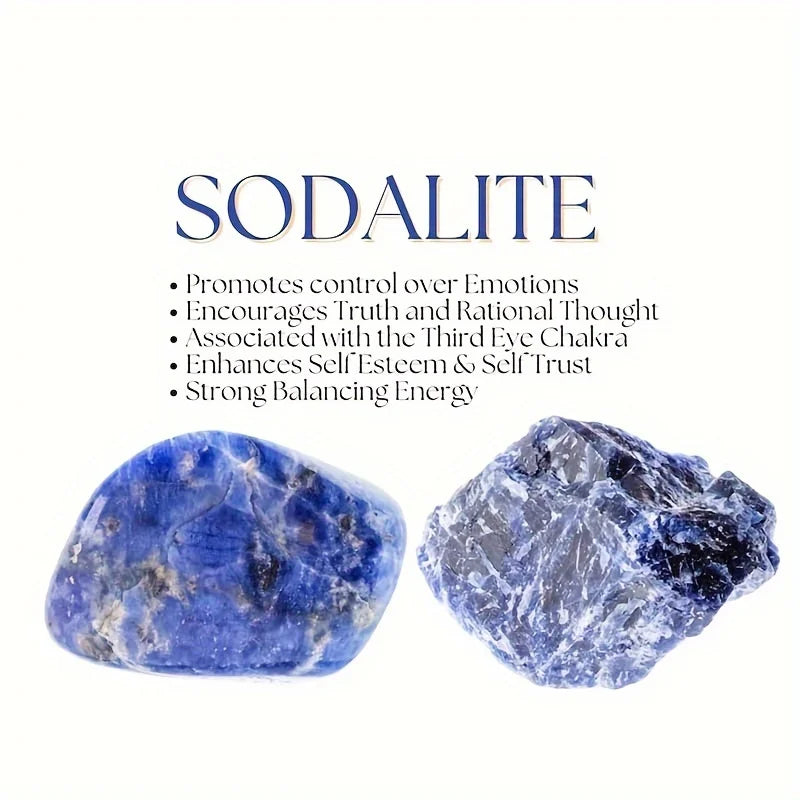 1 Uds pulsera de energía positiva piedra de Ángel de cuarzo transparente y sodalita relajación y serenidad pulsera de piedra de energía de cristal
