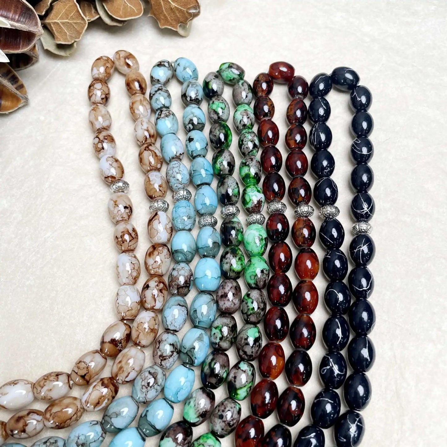 Brazalete de cuentas de oración Tasbih, cuentas de oración musulmana islámica, contador Tasbeeh, cuentas de Rosario Zikr, pulseras de meditación Masbaha para mujeres y hombres