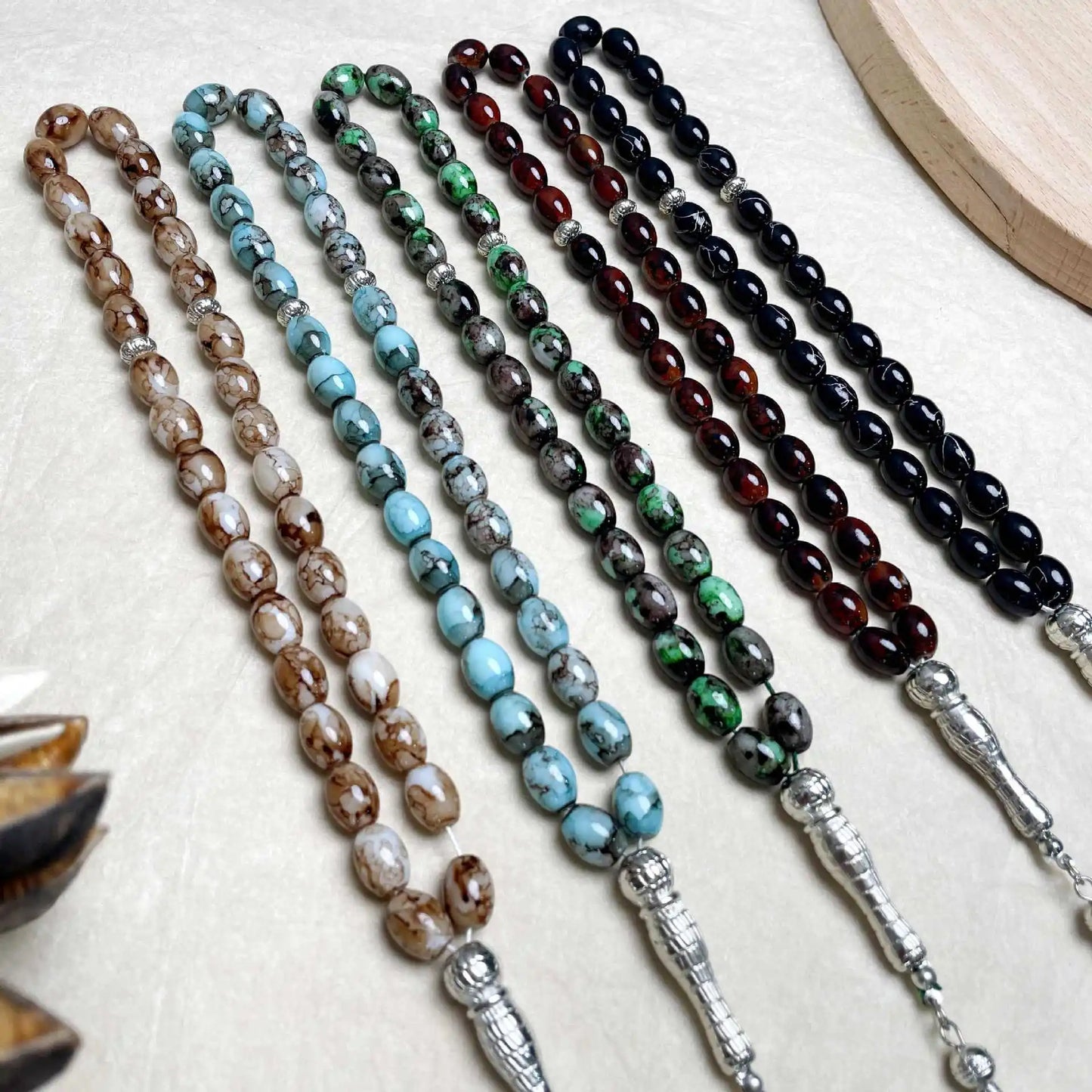 Brazalete de cuentas de oración Tasbih, cuentas de oración musulmana islámica, contador Tasbeeh, cuentas de Rosario Zikr, pulseras de meditación Masbaha para mujeres y hombres