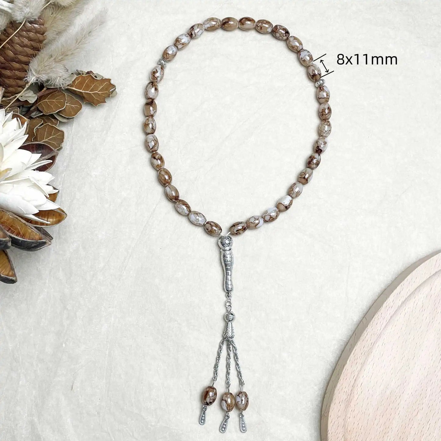 Brazalete de cuentas de oración Tasbih, cuentas de oración musulmana islámica, contador Tasbeeh, cuentas de Rosario Zikr, pulseras de meditación Masbaha para mujeres y hombres