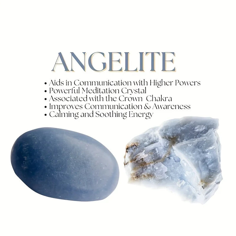 1 Uds pulsera de energía positiva piedra de Ángel de cuarzo transparente y sodalita relajación y serenidad pulsera de piedra de energía de cristal