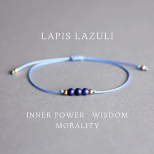 Brazalete curativo de lapis con perlas para mujer piedras semipreciosas
