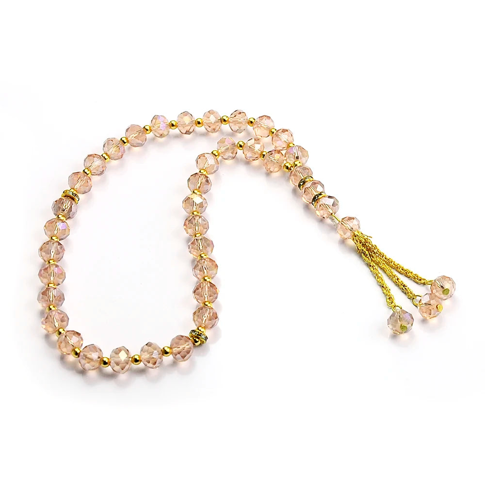 Tasbih 33 cuentas 10mm pulsera de cristal cuentas de oración islámica oración musulmana Misbaha cuentas de alabanza para hombres o mujeres al por mayor
