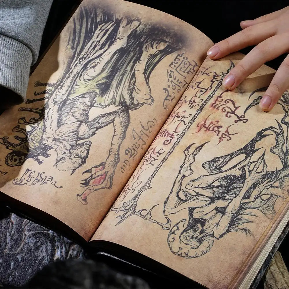 Necronomicon-Libro de magia oscura, accesorio de demonio, mal, Undead, Altar, Ritual, libro para llamar, decoración de escritorio para sala de estar, Halloween, hogar, nuevo