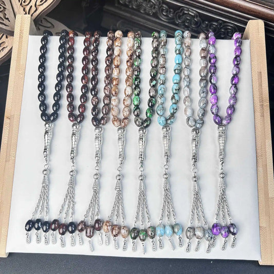 Brazalete de cuentas de oración Tasbih, cuentas de oración musulmana islámica, contador Tasbeeh, cuentas de Rosario Zikr, pulseras de meditación Masbaha para mujeres y hombres