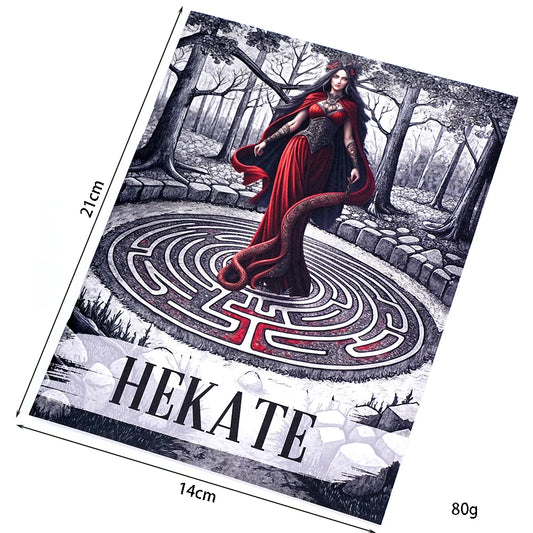 Hekate Volumen 2 Edición Guía de grimoire devocional de 36 páginas para rituales de brujería Incantes y libro de juegos de cartas lunares La luna