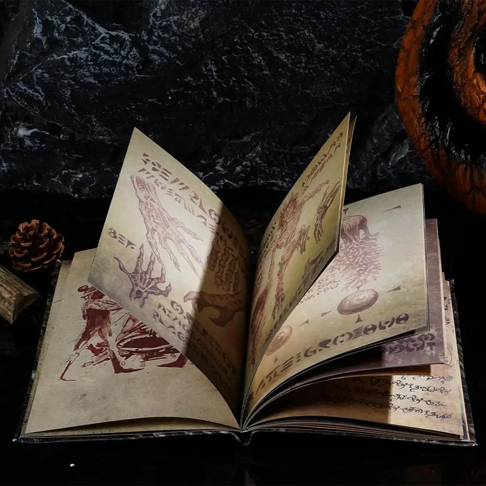 Necronomicon-Libro de magia oscura, accesorio de demonio, mal, Undead, Altar, Ritual, libro para llamar, decoración de escritorio para sala de estar, Halloween, hogar, nuevo