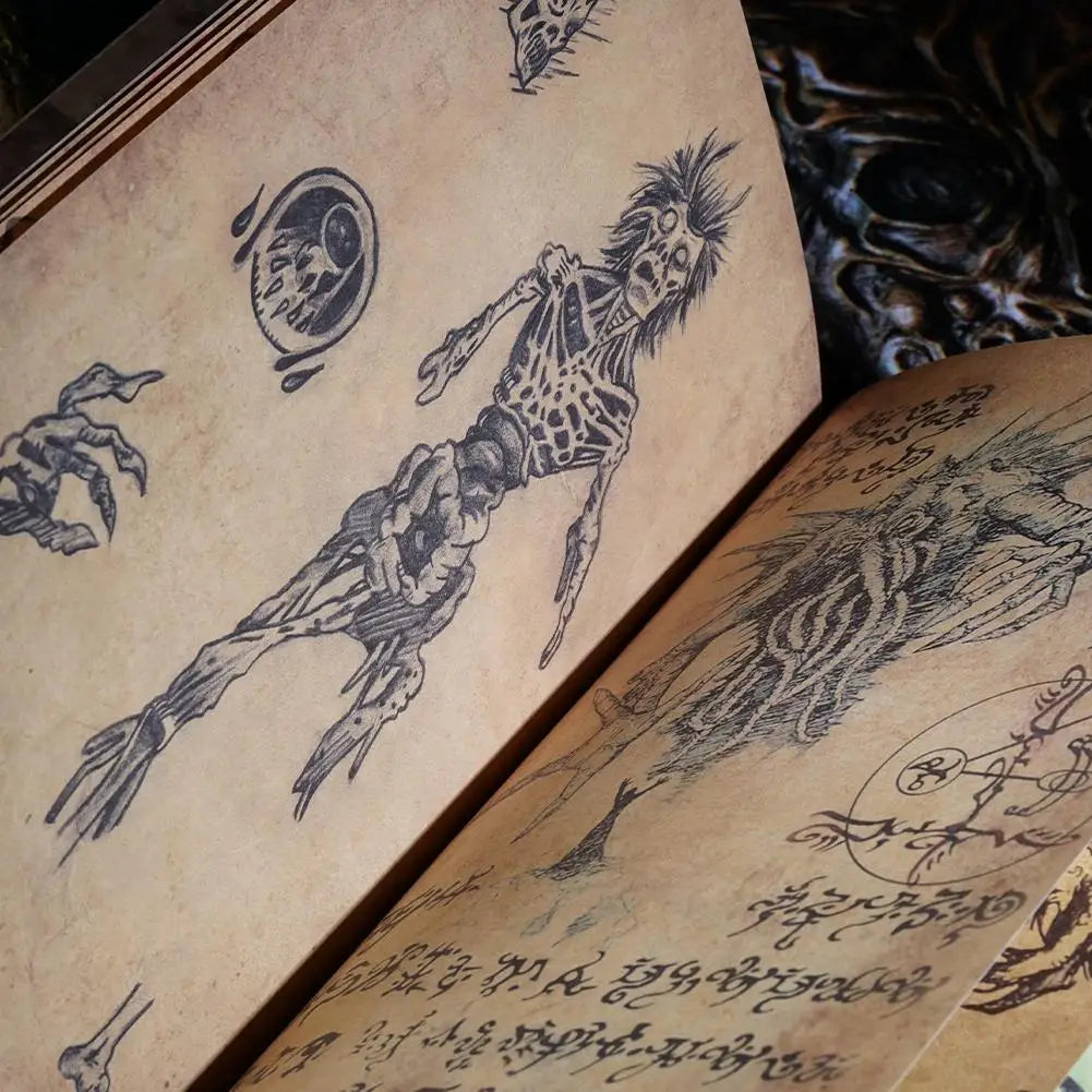 Necronomicon-Libro de magia oscura, accesorio de demonio, mal, Undead, Altar, Ritual, libro para llamar, decoración de escritorio para sala de estar, Halloween, hogar, nuevo