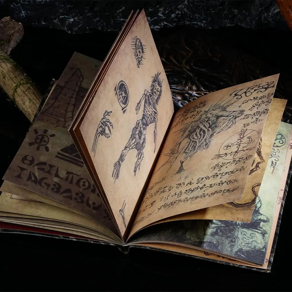 Necronomicon-Libro de magia oscura, accesorio de demonio, mal, Undead, Altar, Ritual, libro para llamar, decoración de escritorio para sala de estar, Halloween, hogar, nuevo