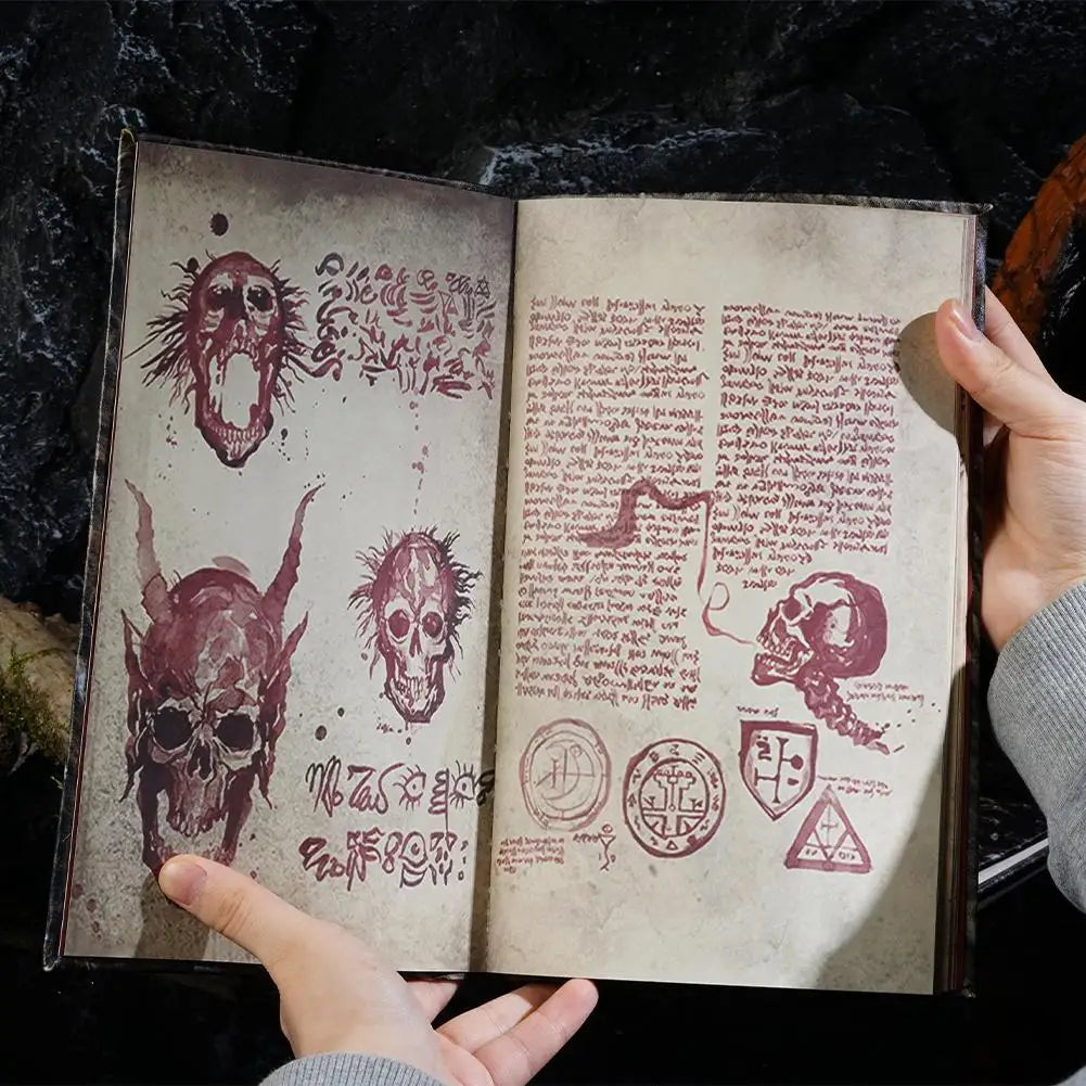 Necronomicon-Libro de magia oscura, accesorio de demonio, mal, Undead, Altar, Ritual, libro para llamar, decoración de escritorio para sala de estar, Halloween, hogar, nuevo