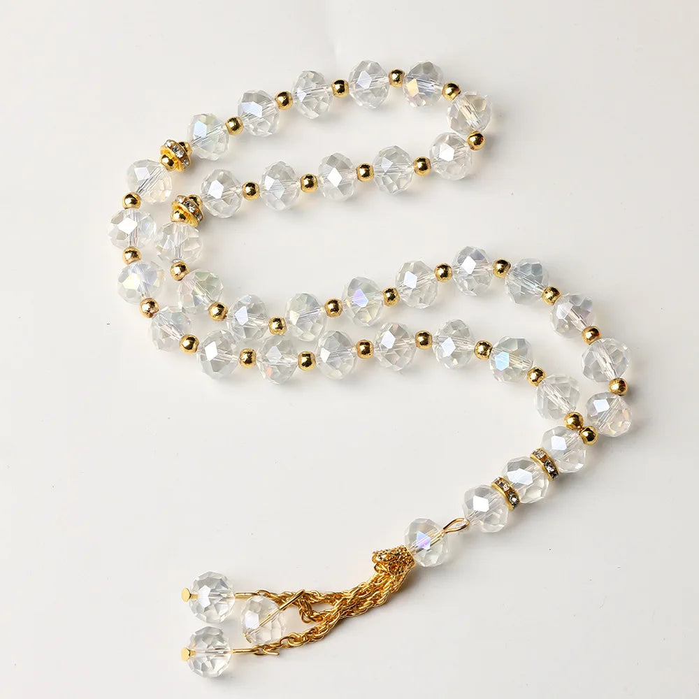 Tasbih 33 cuentas 10mm pulsera de cristal cuentas de oración islámica oración musulmana Misbaha cuentas de alabanza para hombres o mujeres al por mayor