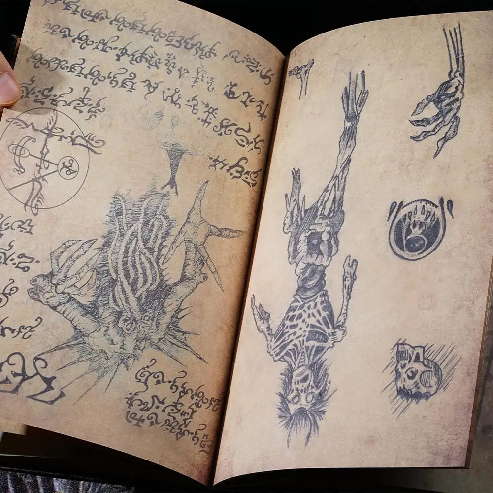 Necronomicon-Libro de magia oscura, accesorio de demonio, mal, Undead, Altar, Ritual, libro para llamar, decoración de escritorio para sala de estar, Halloween, hogar, nuevo