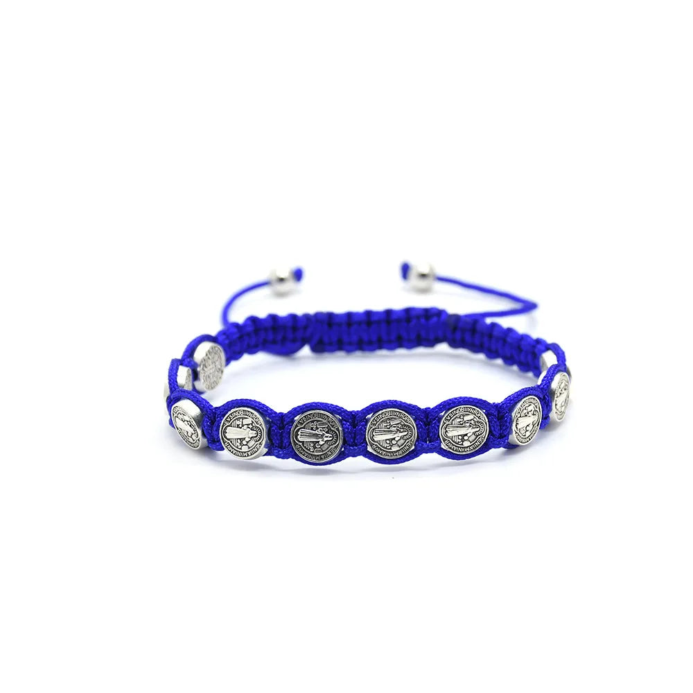 Pulseras de San Benito para Hombre, pulsera de San Benito, pulsera religiosa de la Virgen María para Hombre y mujer, protección espiritual